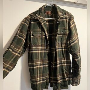 Green and Brown Thick Flannel